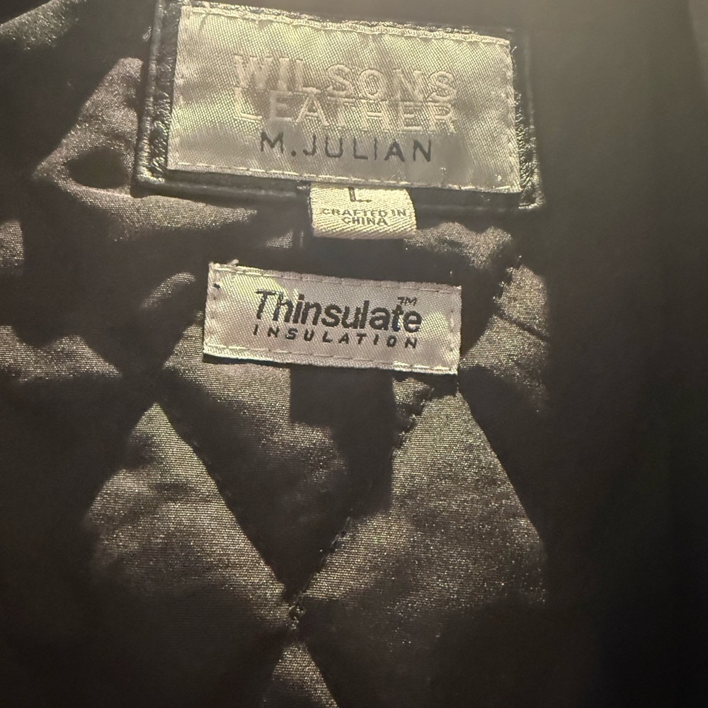 Black Wilson Leather M. Julien Jacket Large Men’s